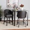Baxton Studio Theron MidCentury Faux Leather Wood Swivel Counter Stool SetBrown2PC 225-2PC-12970-ZORO - alternate 1